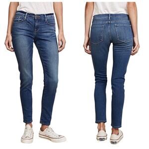 FRAME Le Garçon Distressed Skinny Leg Jeans
